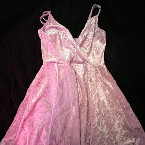 Pink Velvet Dress